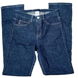 Vintage 90s Guess Jeans Women 28 Dark‎ Wash Straight Leg High Rise Denim 57061